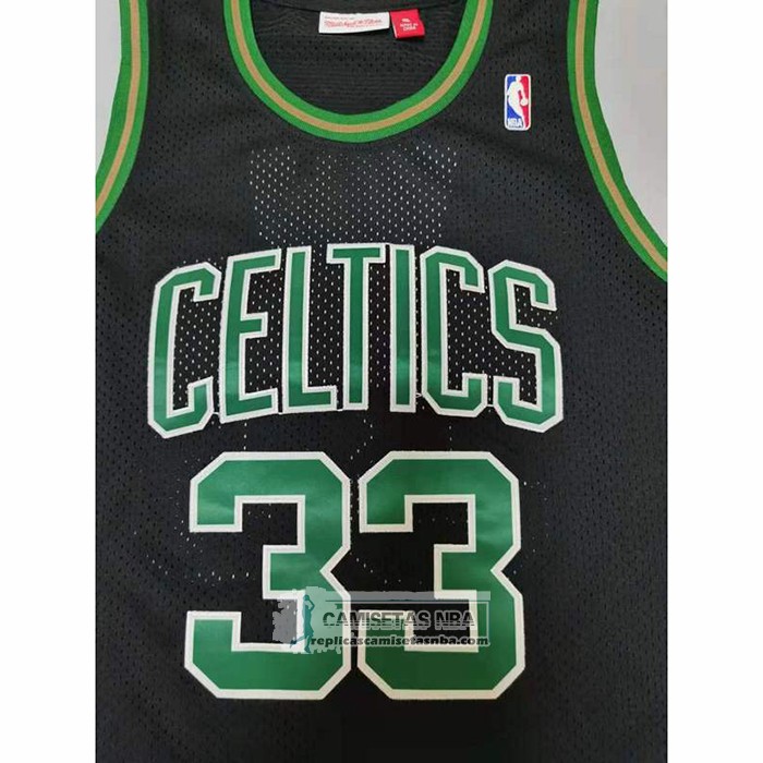 Camiseta Boston Celtics Larry Bird NO 33 Mitchell & Ness 1985-86 Negro
